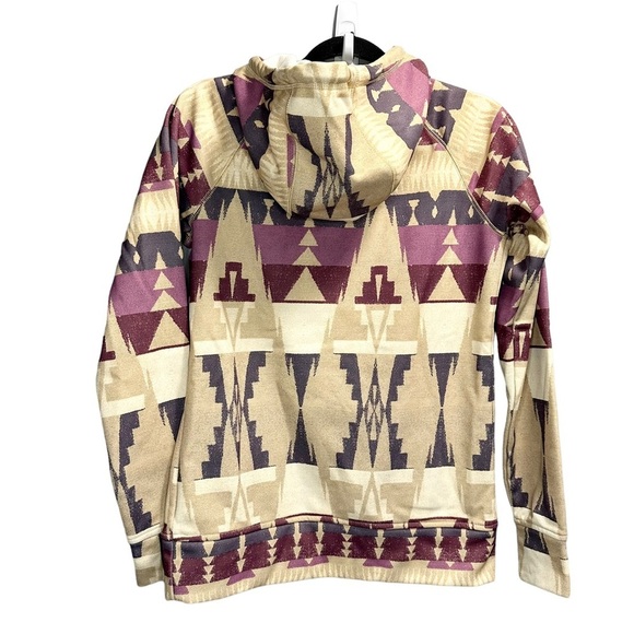 Burton Heron Southwest Aztec Pullover Hoodie Sweatshirt - Picture 4 of 6